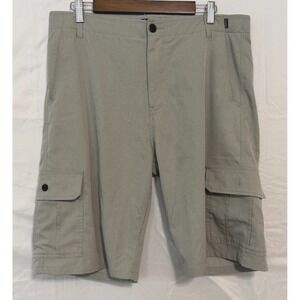 Veece Flat Front Gray Mens Golf Dress Cargo Shorts Size 34 EUC